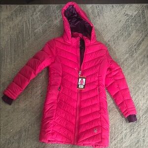 Spyder Women's Fuchsia Hooded Puffer Jacket